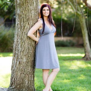 Gray Sleeveless Knee-length A-line Dress
